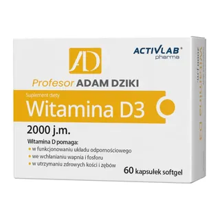 Witamina D3 2000 Profesor Adam Dziki, opakowanie