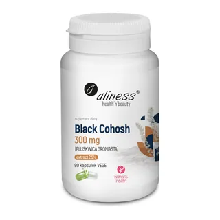 Black Cohosh 300 mg (PLUSKWICA GRONIASTA) x 90 kaps., opakowanie