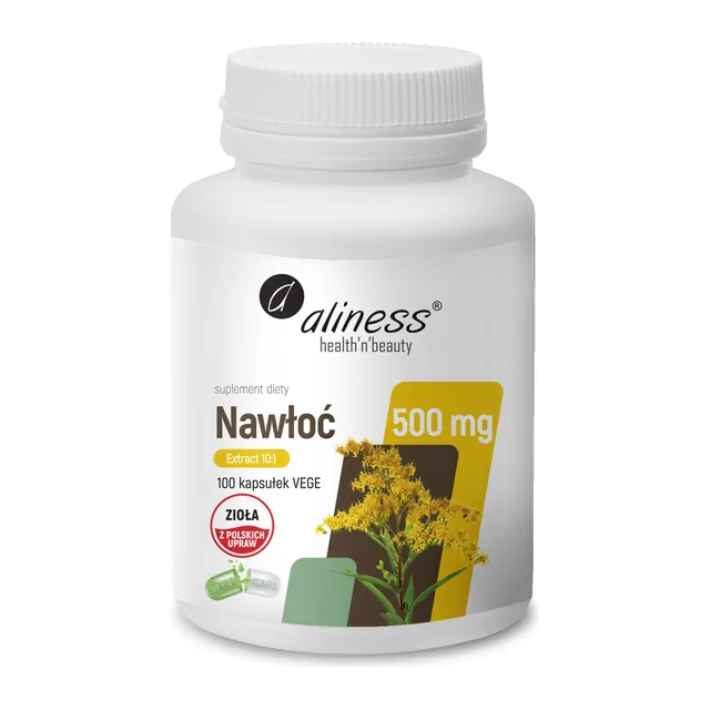 Nawłoć (Solidago virgaurea L) ekstrakt 10:1, 500 mg, opakowanie