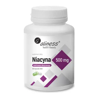 Niacyna, Amid kwasu nikotynowego 500 mg x 100 kaps., opakowanie
