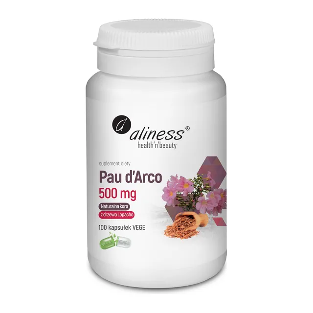 Pau d’Arco (sproszkowana kora Lapacho) 500 mg x 100 kaps., opakowanie