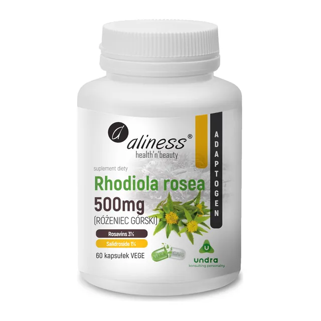 Rhodiola rosea (różeniec górski) 500 mg, opakowanie