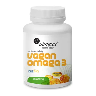 Vegan Omega 3 DHA 250 mg x 60 kaps., opakowanie