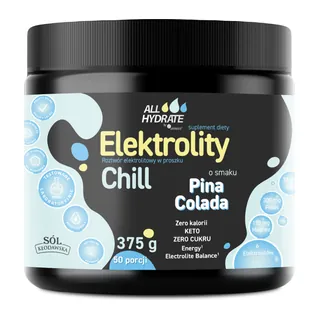 ALLHydrate Elektrolity CHILL o smaku Pina colada, opakowanie