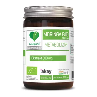Moringa ekstrakt BIO 500 mg x 100 tabl., opakowanie