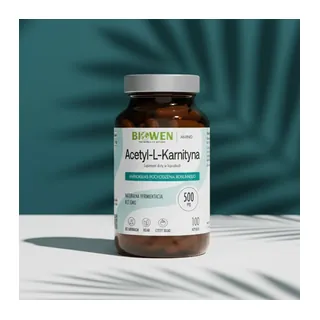 Acetyl-L-Karnityna Biowen 100 kapsułek, opakowanie