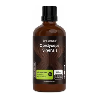 BrainMax Cordyceps nalewka bezalkoholowa, ekstrakt 10:1, 100 ml, opakowanie