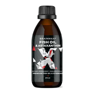 BrainMax Fish Oil & Astaxanthin, Super Omega 3, 275 ml, opakowanie