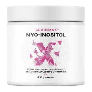 BrainMax Myo-Inositol, 250 g Mio-inozytol wspomagający gospodarkę hormonalną u kobiet, 125 dawek, suplement diety, opakowanie