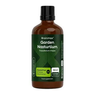 BrainMax Nalewka bezalkoholowa z nasturcji, ekstrakt 10:1, 100 ml, opakowanie