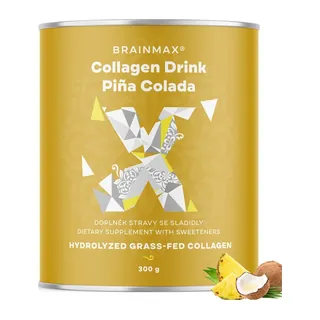 BrainMax Pure Collagen Drink, napój kolagenowy, piña colada, 300 g, opakowanie