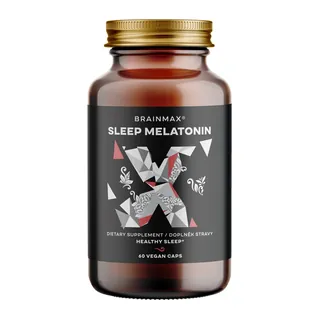 BrainMax Sleep Melatonin®, 60 kapsułek roślinnych, opakowanie