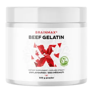 BrainMax Żelatyna Wołowa (Beef Gelatin), opakowanie