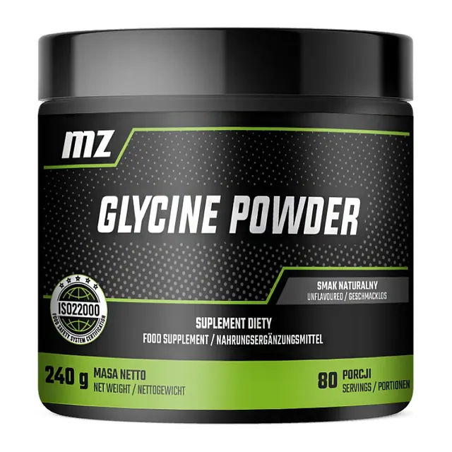 Glycine Powder 240g (glicyna) Bezsmakowy, opakowanie