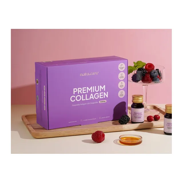 Kolagen Premium Shot 10000 mg, owoce leśne (30 shotów), opakowanie