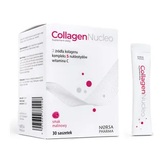 Collagen Nucleo smak malinowy (30 saszetek), opakowanie