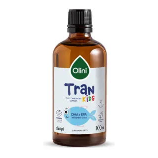 Tran dla dzieci Olini, opakowanie