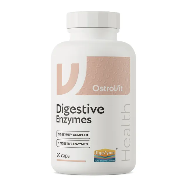 OstroVit Digezyme Enzymy Trawienne 90 kapsułek, opakowanie