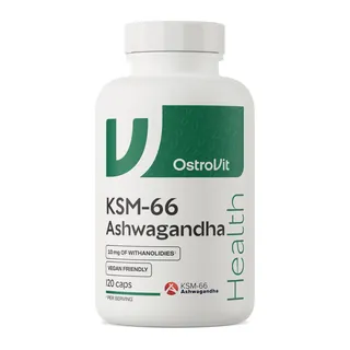 OstroVit KSM-66 Ashwagandha VEGE 120 kapsułek, opakowanie