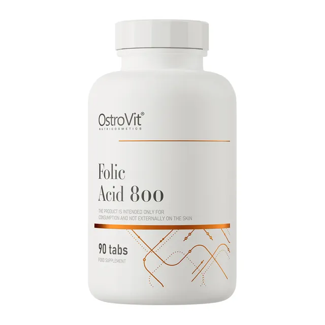 OstroVit Kwas Foliowy 90 tabletek, opakowanie