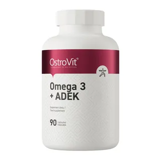 OstroVit Omega 3 + ADEK 90 kapsułek, opakowanie