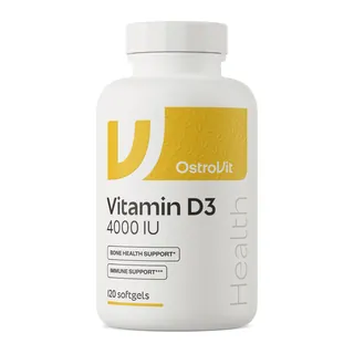 OstroVit Witamina D3 4000 IU 120 kapsułek, opakowanie