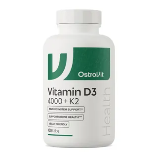 OstroVit Witamina D3 4000 IU + K2 VEGE 100 tabletek, opakowanie