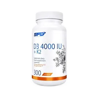 D3 4000 + K2 300 tabletek, opakowanie