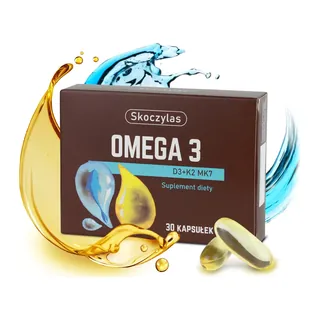 Kwasy OMEGA + witaminy D3 i K2 MK7 Skoczylas, opakowanie