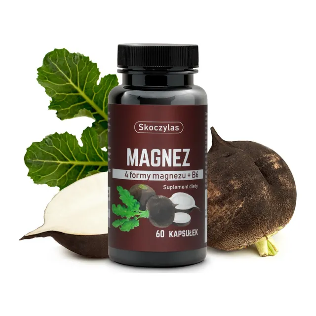 Magnez 4 formy Skoczylas, witamina B6, czarna rzepa., opakowanie
