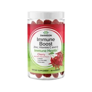 Immune Boost w żelkach z Acerolą, Cynkiem i Witaminą C & D – smak wiśniowy, opakowanie